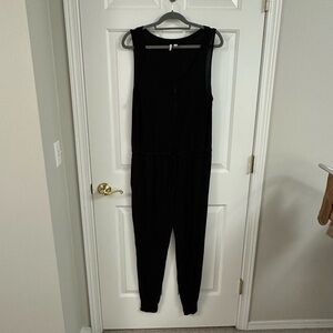 Black Modal Sleeveless Jumpsuit